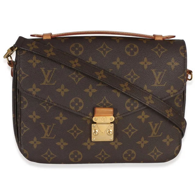 Louis Vuitton Monogram Canvas Pochette Metis Brown Handbag in Brown Coated canvas from HEWI