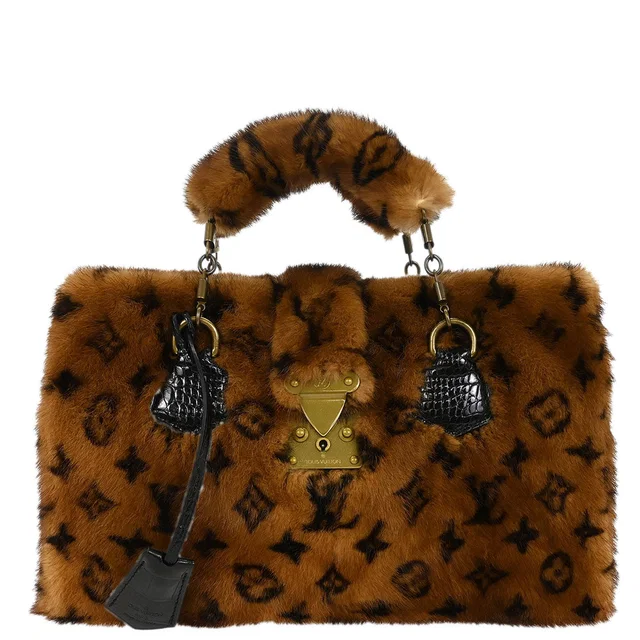 Louis Vuitton Monogram Mink Fabuleux Handbag M92700 in Crocodile from AMORE Vintage Tokyo