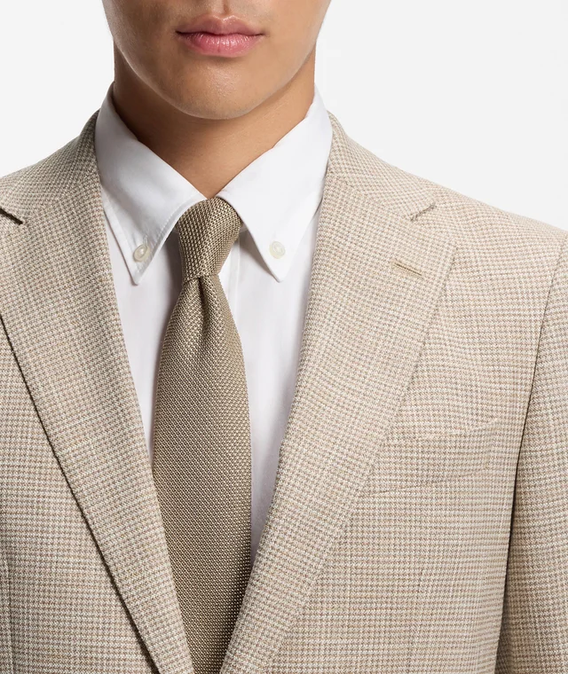 BOSS Hutson Cotton-Blend Sport Jacket in Olive 66% cotton, 20% viscose, 12% linen, 2% elastane, photo 4 of 7 from Harry Rosen