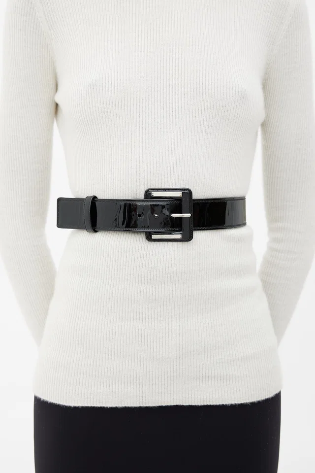 Chanel Fall 2007 Patent Buckle Belt in Patent leather from VSP Consignment
