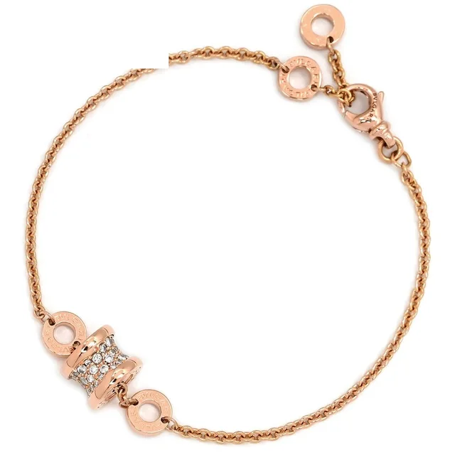Bvlgari Bracelet B.Zero1 Element Diamond Pink Gold SM 18K Rose Gold in Pink from The Reluxe