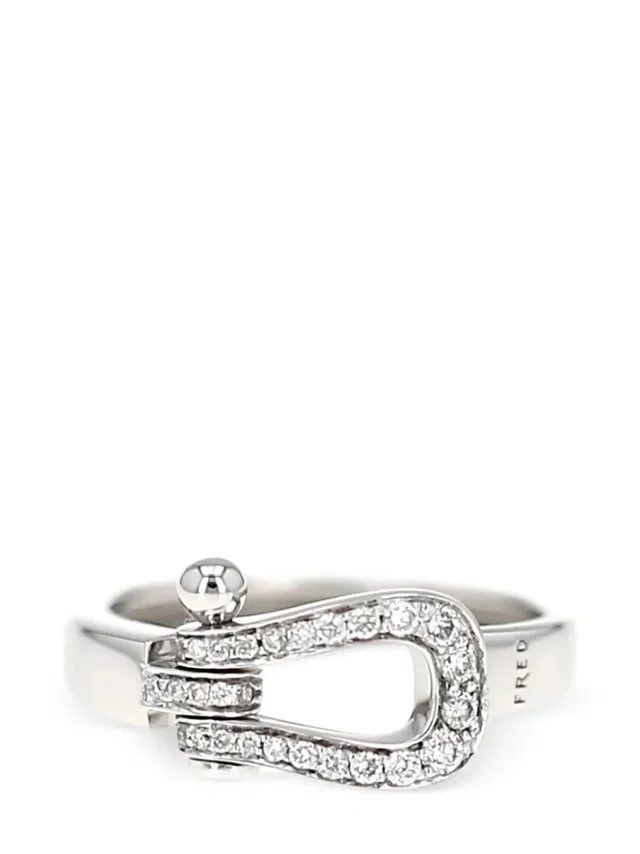FRED pre-owned 18kt white gold Force 10 diamond ring - women - 18kt White Gold - 52 in white from Farfetch