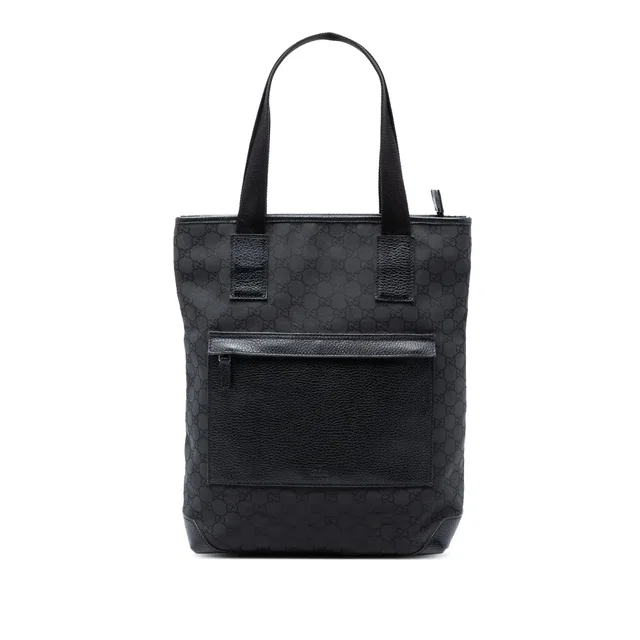 Black Gucci GG Nylon Tote in Black Nylon from Designer Revival