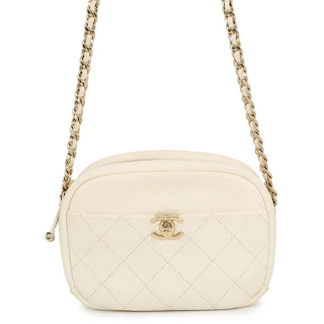 Chanel Chain camera bag IvoryAS0137 Leather in Leather from GALLERY RARE