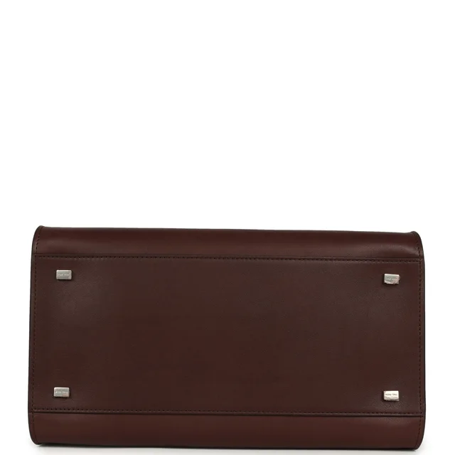 The Row Soft Margaux 12 Bag New Burgundy Saddle Leather Silver Hardware in Burgundy Leather from Madison Avenue Couture, photo 2 of 2