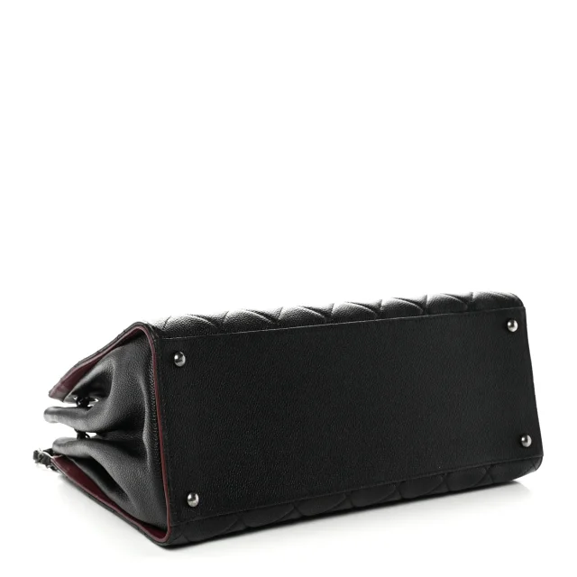 Chanel Caviar Quilted Large CC Accordion Shopping Bag Black in Black Caviar leather from FASHIONPHILE, photo 4 of 12