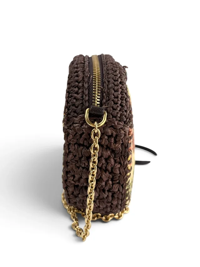 Dolce & Gabbana Miss Glam Round Shoulder Bag in Woven leather from Season 2 Consign, photo 4 of 8