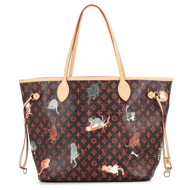 Louis Vuitton Neverfull Marron/OrangeM44441 Monogram・Catogram Size MM in Brown from GALLERY RARE