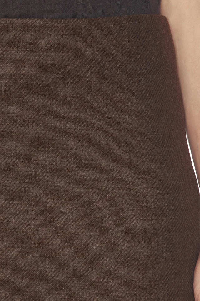 Helsa Italian Wool Blend Extra Mini Skirt in Chocolate, photo 7 of 7 from REVOLVE (Canada)