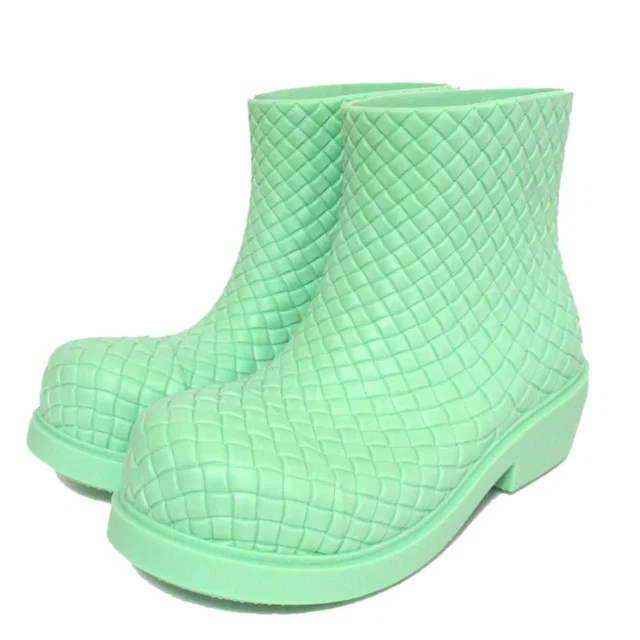 Bottega Veneta Intrecciato Rubber Rain Boots in Woven leather from LuxUness