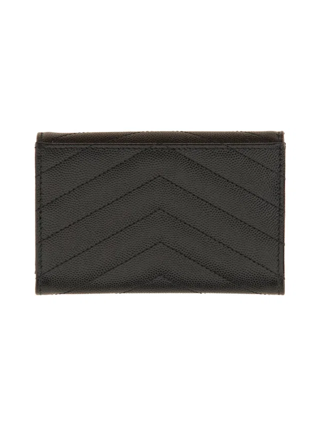 Saint Laurent Cassandre Envelope Wallet — Black Calfskin & Purses in Black Calfskin from HEWI
