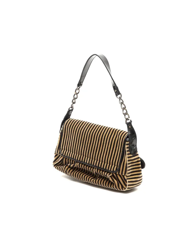 Fendi Striped Velvet B Bis Bag in Velvet from A Retro Tale, photo 3 of 11
