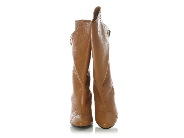 Balenciaga Cumin Brogues Wedge Boots in Leather from Ann's Fabulous Finds, photo 2 of 6