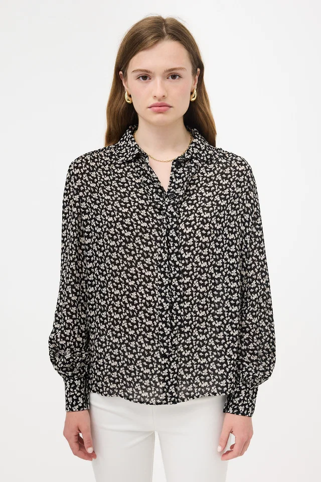 Celine Crepe Floral Blouse from VSP Consignment