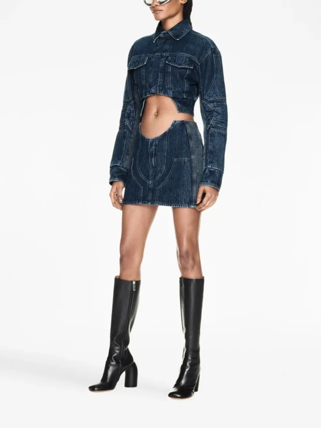 Off White Cropped Denim Jacket, photo 5 of 5 from Balardi
