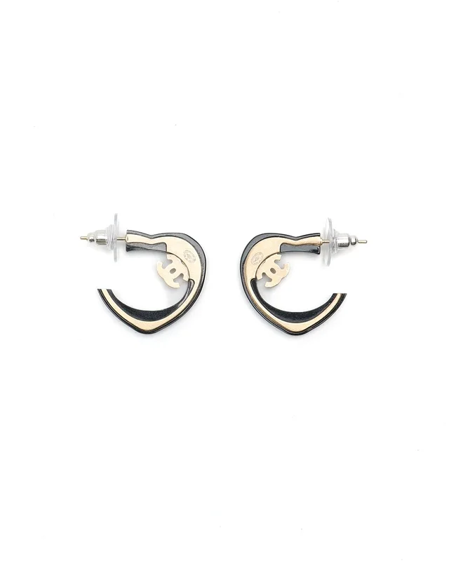 Chanel Coco Mark Heart Rhinestone Earrings from A Retro Tale, photo 2 of 2