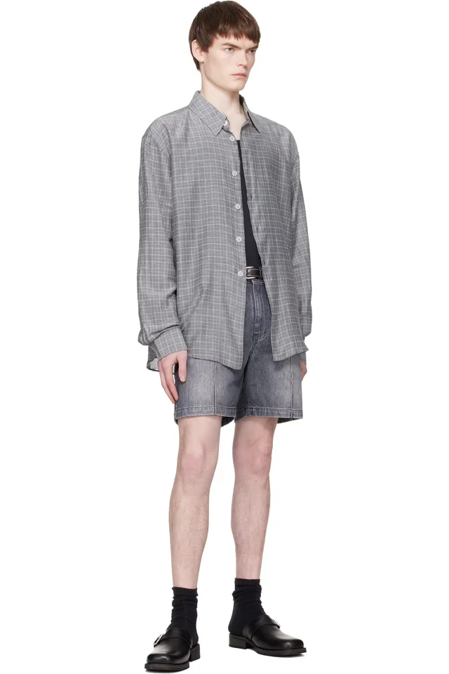 mfpen Gray Ceremony Denim Shorts, photo 5 of 5 from SSENSE