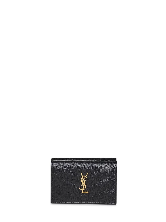 Saint Laurent Wallet — Black Calfskin in Black Calfskin from HEWI