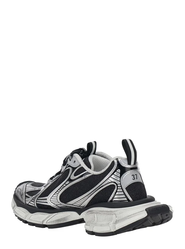 BALENCIAGA Sneakers '3XL' with Logo on the Toe in Metallic Tech Fabric Mix for Women in Grey 55% Polyurethane 45% Polyester, photo 5 of 7 from Gaudenzi Boutique