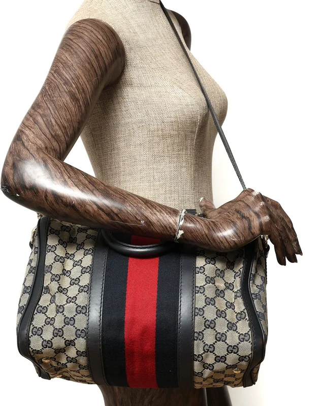 Gucci GG Sherry Line Boston Bag in Canvas from A Retro Tale, photo 9 of 9