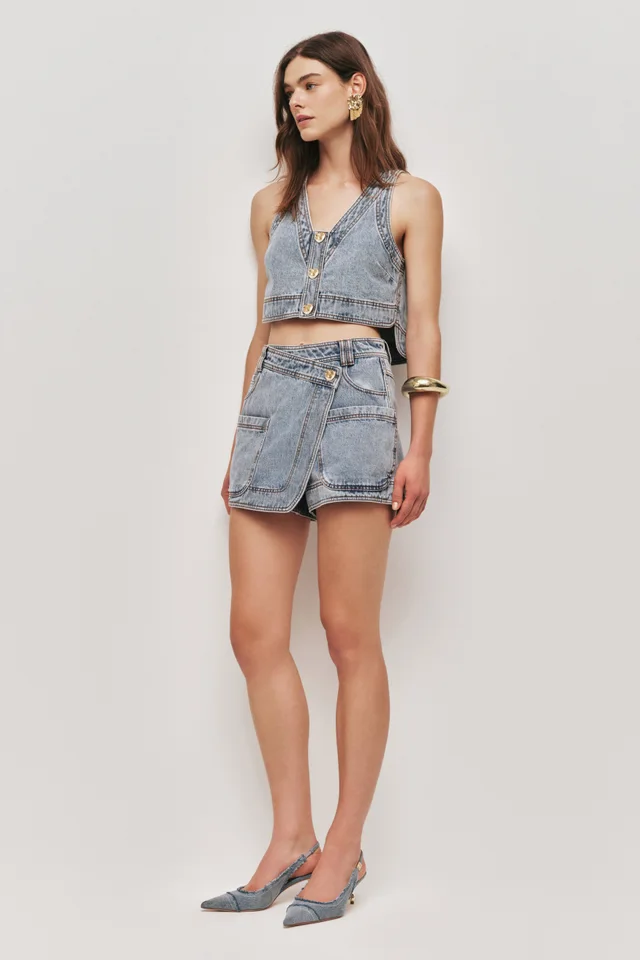 AJE Birch Denim Top from Aje, photo 1 of 1