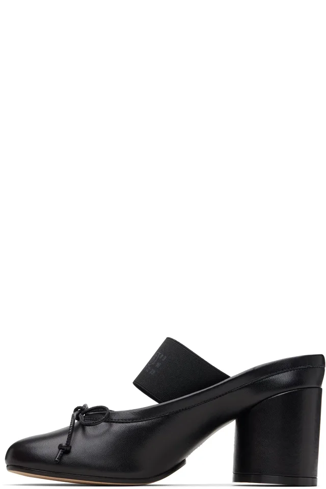 MM6 Maison Margiela Black Anatomic Numeric Sandal Heels, photo 3 of 5 from SSENSE