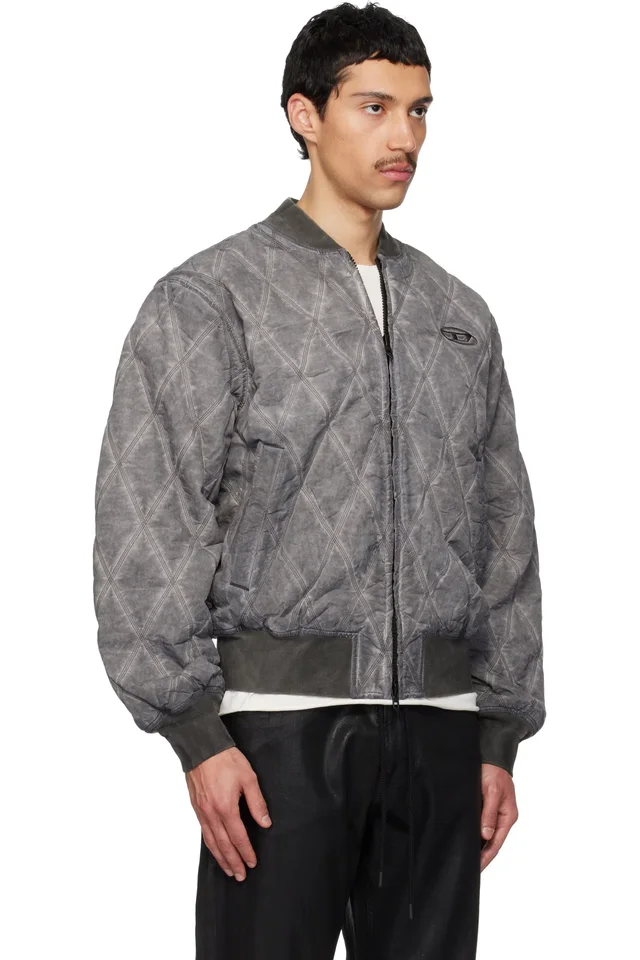 Diesel Gray J-Type-Treat Bomber Jacket, photo 2 of 2 from SSENSE