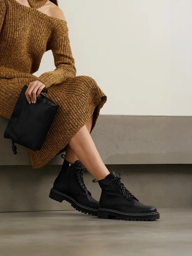 PROENZA SCHOULER Textured-leather ankle boots in Black, photo 2 of 2 from NET-A-PORTER (Canada)