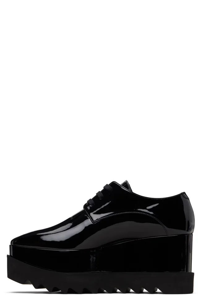 Stella McCartney Black Limited Edition Elyse Monochrome Platform Derbys, photo 3 of 4 from SSENSE