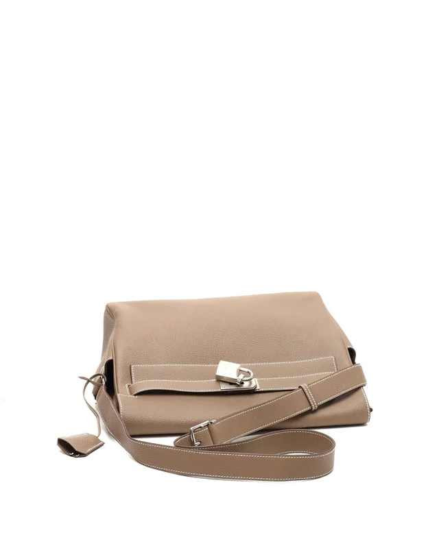 Hermès Etoupe Kelly Messenger GM Togo Bag in Taupe Togo leather from A Retro Tale, photo 5 of 10