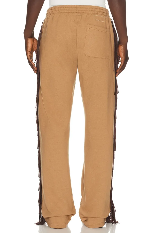 Austin Post Fringed Straight Cut Pant in Coyote, photo 3 of 5 from REVOLVE (Canada)