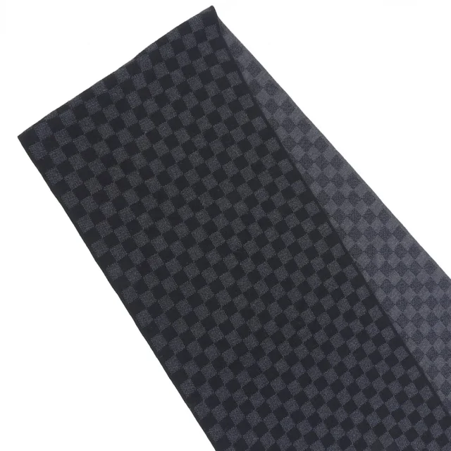 Louis Vuitton Damier Graphite Echarpe Petit Black in Black Wool from VINTAGE QOO TOKYO, photo 8 of 10
