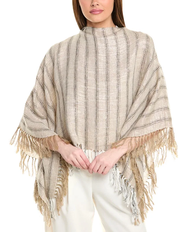 Brunello Cucinelli Linen-Blend Poncho, image 1 of 1 from Gilt