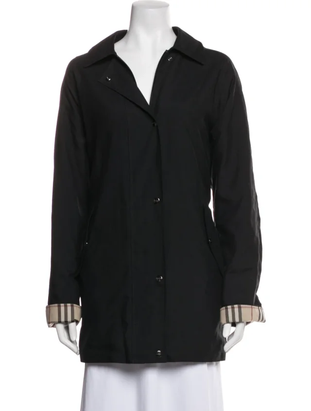 Burberry coats in black from The RealReal