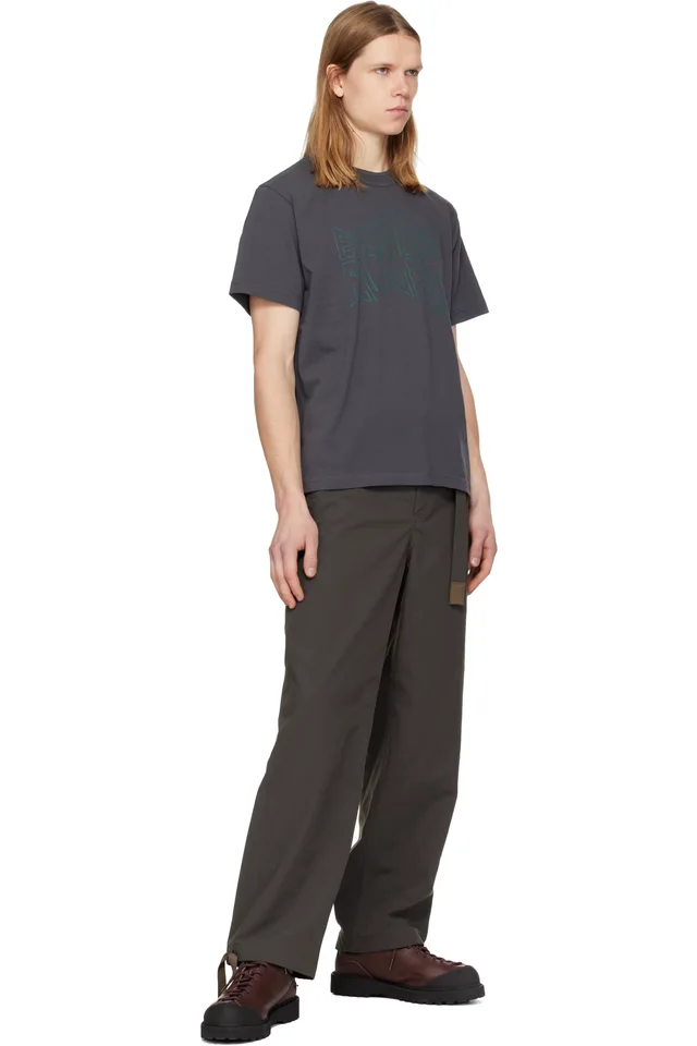 Gray 'geoff sacai' Print T-shirt, photo 4 of 4 from SSENSE