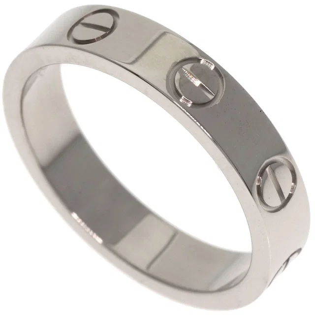 Cartier Mini Love Ring 47 18K White Gold in White from The Reluxe