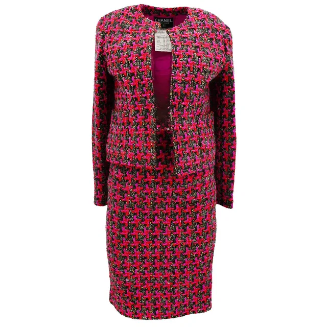 Chanel Setup Suit Jacket Skirt Pink 29 #36 in Pink Nylon from AMORE Vintage Tokyo