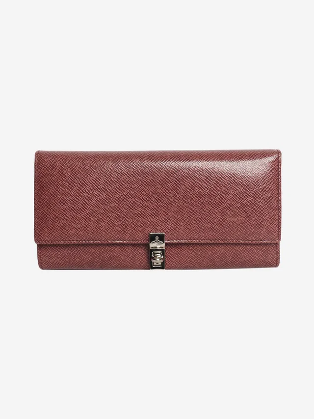 Vivienne Westwood Pink leather textured wallet in Pink Leather from Sign of the Times