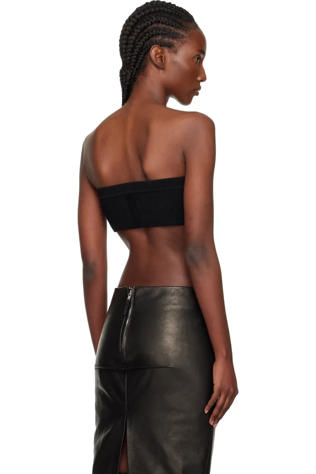 Rick Owens Black Concordians Slim Bandeau Top, photo 3 of 4 from SSENSE