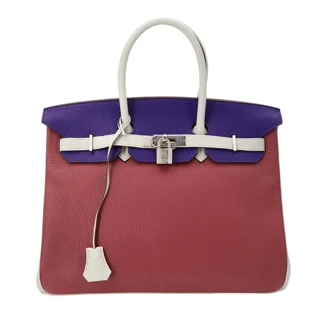 Hermès Birkin 35 Personal Togo Rosewood Iris Pearl Gray Hand Bag in Grey Togo leather from The Reluxe