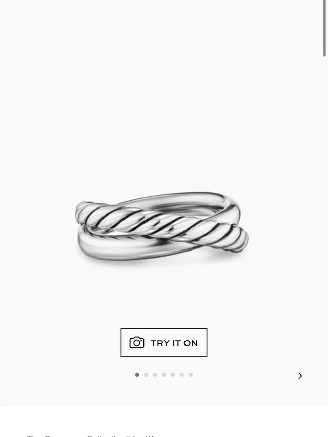 David Yurman Sterling Silver Cable Triple-Row Crossover Ring in silver|gray from Poshmark