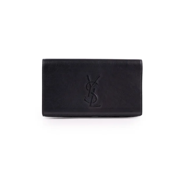 Saint Laurent Clutch Black in Black Leather from The Purse Affair