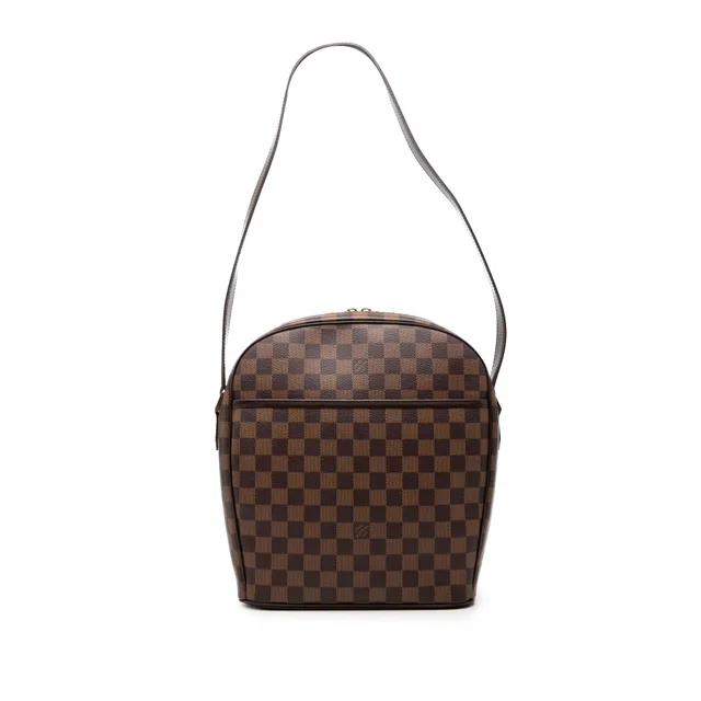 Brown Louis Vuitton Damier Ebene Ipanema GM Shoulder Bag in Brown Canvas from Designer Revival