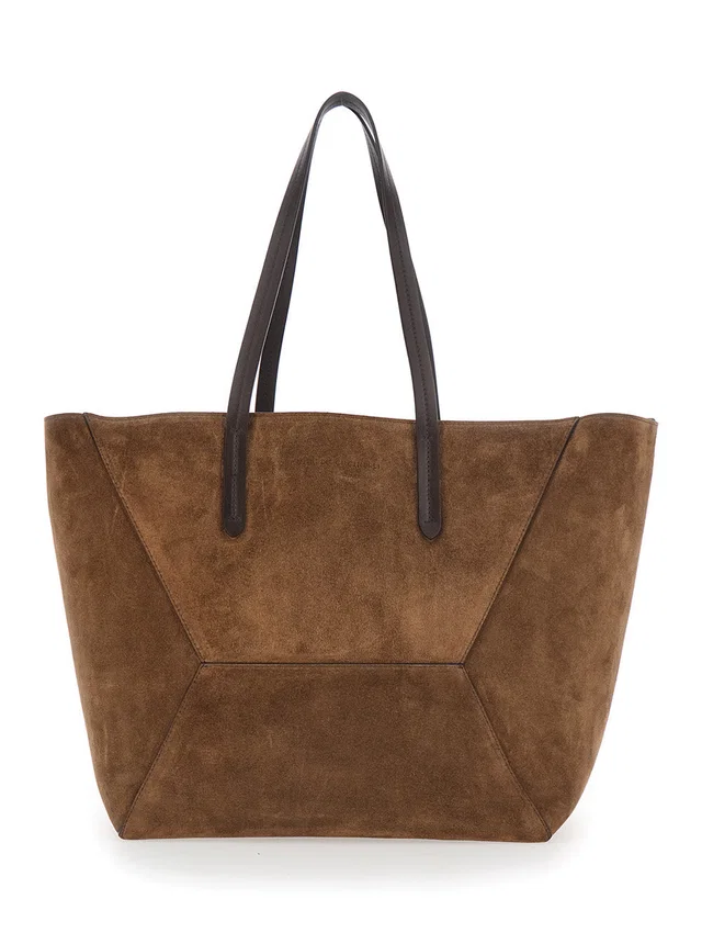 Brunello Cucinelli Tote Bag — Brown Leather in Brown Leather from HEWI
