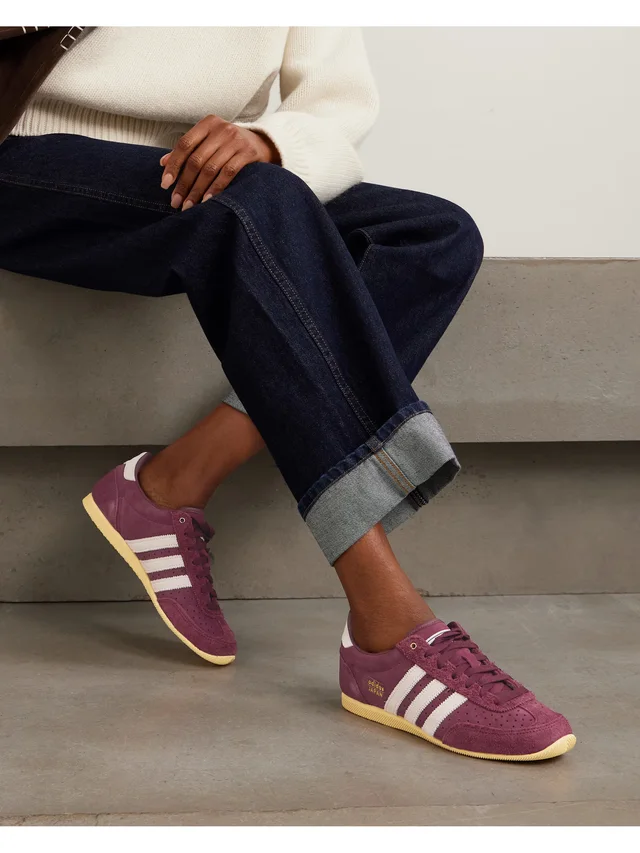 ADIDAS ORIGINALS Japan leather-trimmed suede sneakers in Red, photo 2 of 2 from NET-A-PORTER (Canada)