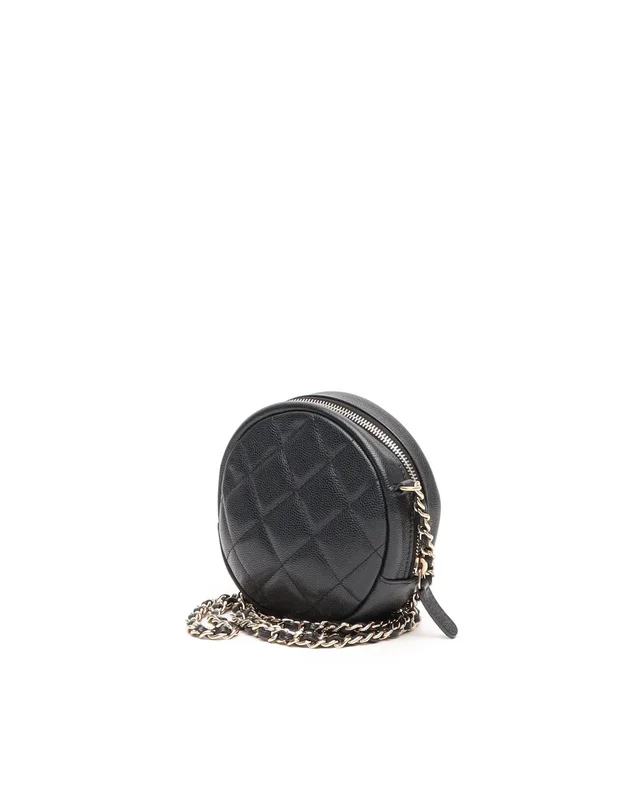 Chanel CC Caviar Round Chain Bag in Caviar leather from A Retro Tale, photo 3 of 12