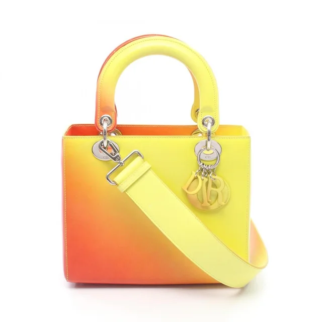 Lady Dior Gradient 2-Way Handbag, Leather, Women's, Orang... in orange Leather from Poshmark, photo 1 of 1