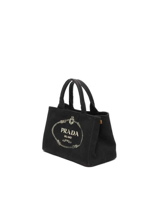 Prada Small Canapa Tote Bag in Canvas from A Retro Tale, photo 2 of 7