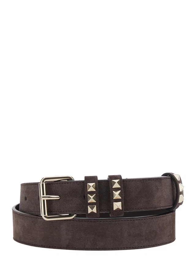 Valentino Garavani Belt — Brown Lamb Leather in Brown Lambskin from HEWI