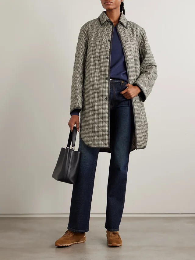 PURDEY Abbot textured leather-trimmed houndstooth quilted wool jacket, photo 2 of 2 from NET-A-PORTER (Canada)